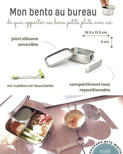 Choisir un bento inox pour ses repas &agrave; emporter sans plastique sur sans-bpa.com avec Joli MOnde